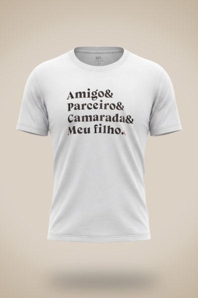 Camiseta Estampada Amigo & Parceiro