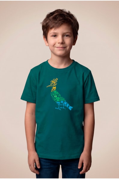 Camiseta Mini Est Pica Pau Futparodias