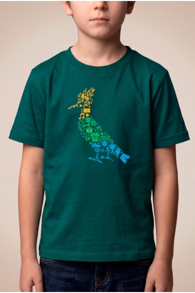 Camiseta Mini Est Pica Pau Futparodias