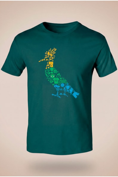 Camiseta Mini Est Pica Pau Futparodias