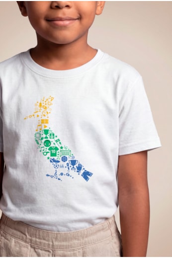 Camiseta Mini Est Pica Pau Futparodias