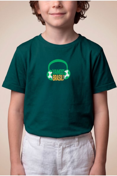 Camiseta Mini Est Vamos Brasil