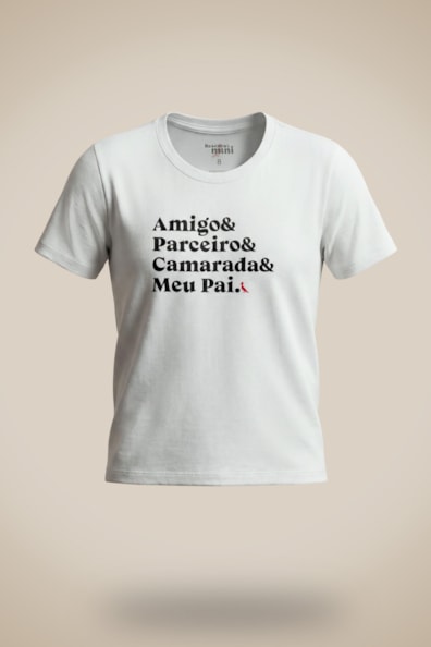 Camiseta Mini Estampada Amigo & Parceiro