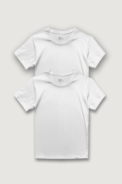 Kit 2 Camisetas Básica Branca