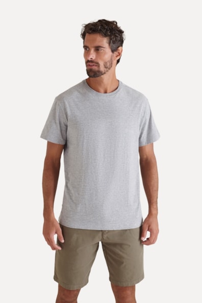 Kit 2 Camisetas Básicas Branca E Cinza Reserva