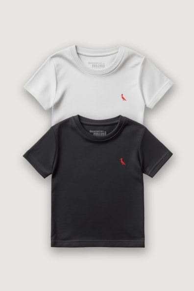 Kit 2 Camisetas Básicas Brasa Reserva Mini