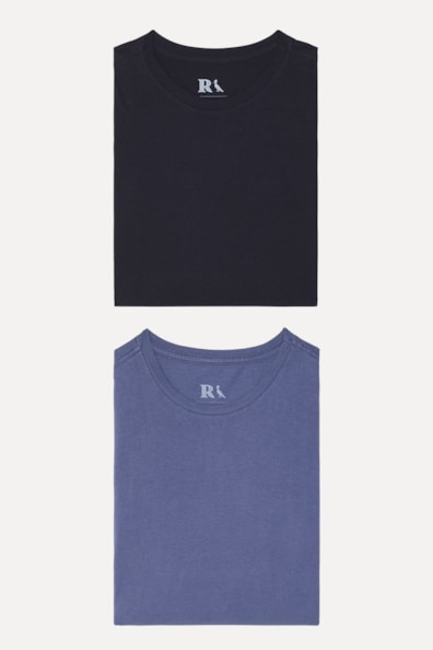 Kit 2 Camisetas Básicas Preta E Marinho Reserva
