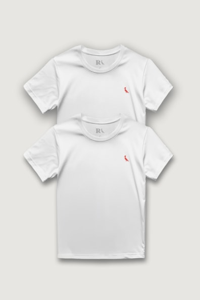 Kit 2 Camisetas Brasa Branca Pica Pau Bordado