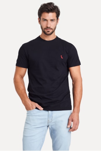 Kit 2 Camisetas Brasa Preta Pica Pau Bordado
