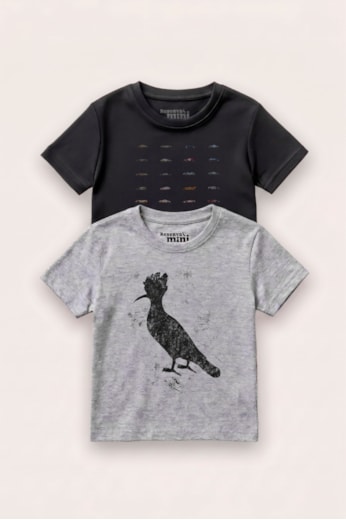 Kit 2 Camisetas Dark E Mosaico Carros