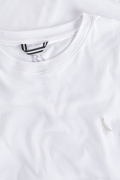 Kit 2 Camisetas Suspiro Branco E Vermelho Stoned Bordado Reserva