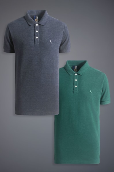 Kit 2 Polos Piquet Enxuto