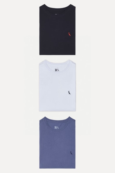 Kit 3 Camisetas Bordadas Brasa E Gota Reserva