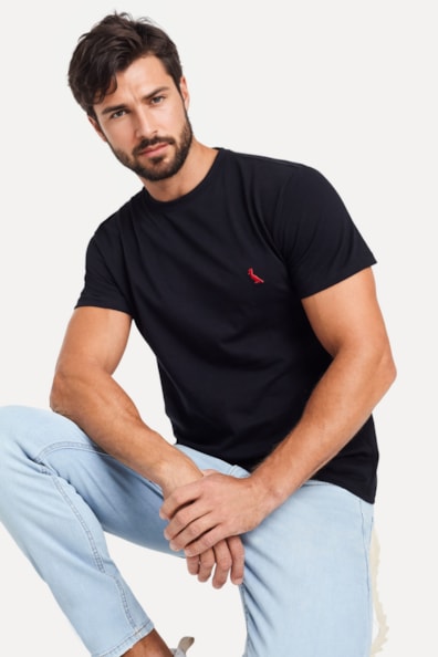 Kit 3 Camisetas Brasa Preta Pica Pau Bordado