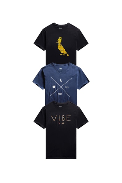 Kit 3 Camisetas Rsv Vibe Surreal Thiaguinho