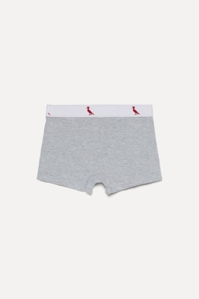 Kit 7 Cuecas Cinzas Mini Boxer